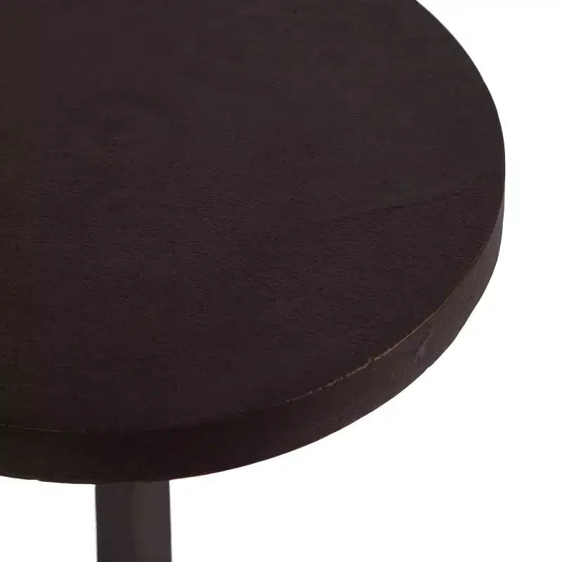 Table de bar sur pied, 10x10x22, Bronze et Marbre