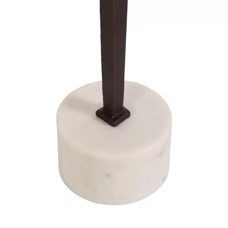Table de bar sur pied, 10x10x22, Bronze et Marbre