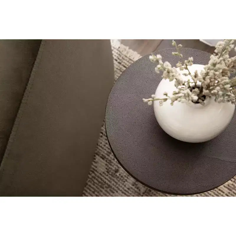 Table de bar sur pied, 10x10x22, Bronze et Marbre