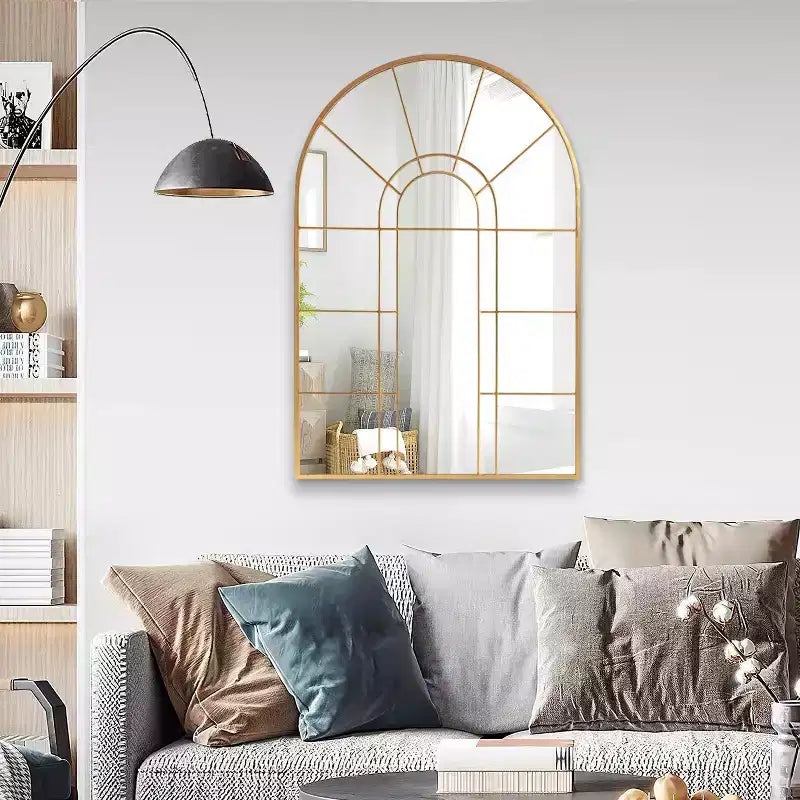  Miroir mural cintrée avec cadre en métal