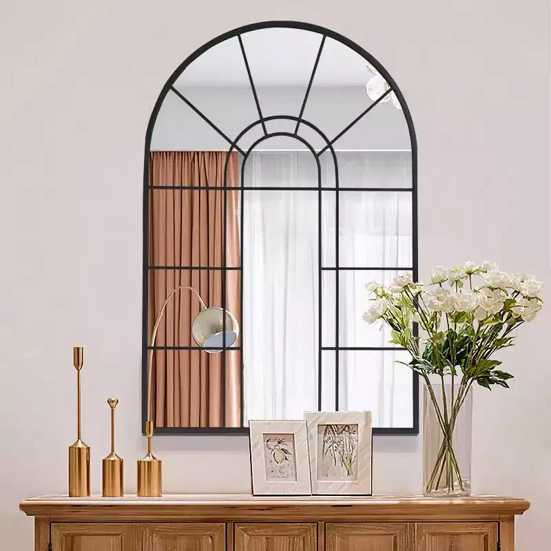  Miroir mural cintrée avec cadre en métal
