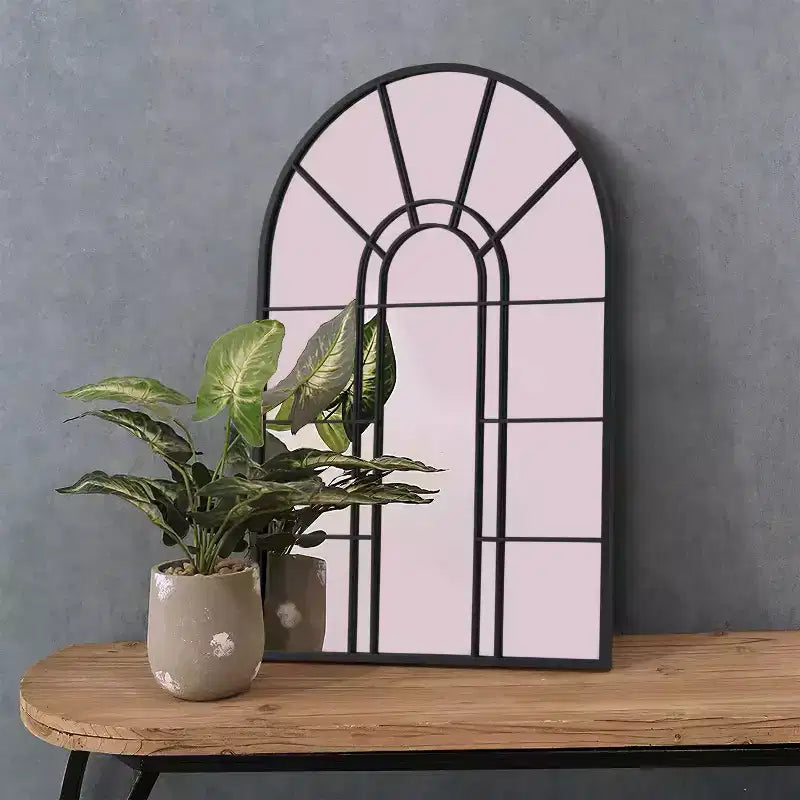  Miroir mural cintrée avec cadre en métal