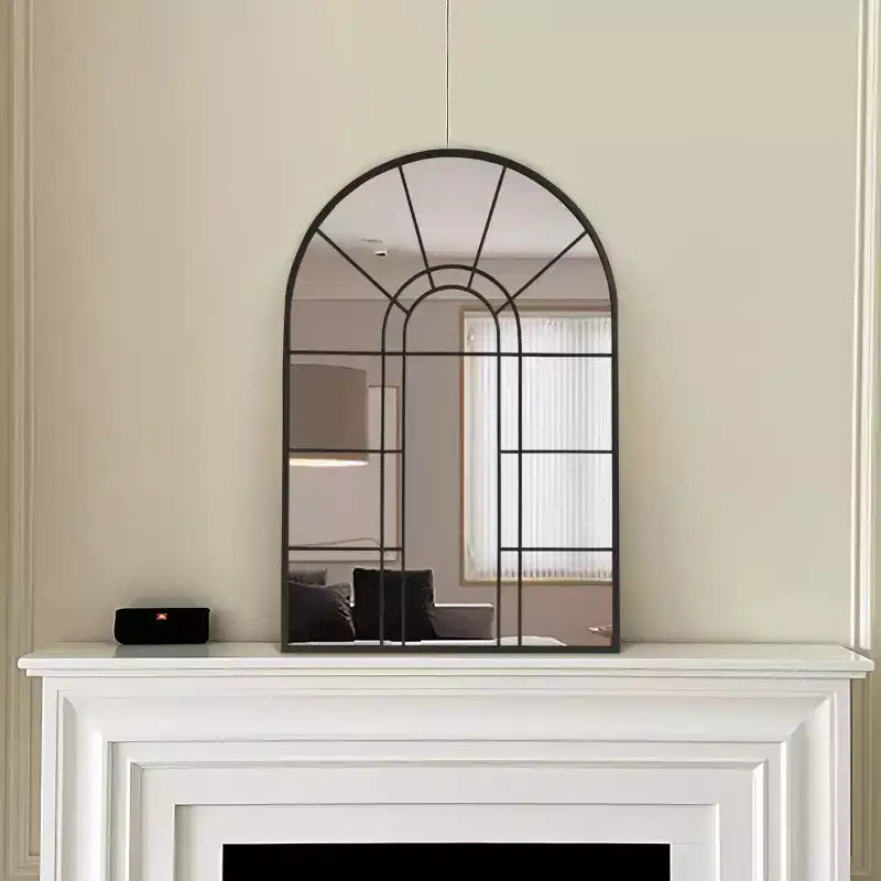  Miroir mural cintrée avec cadre en métal