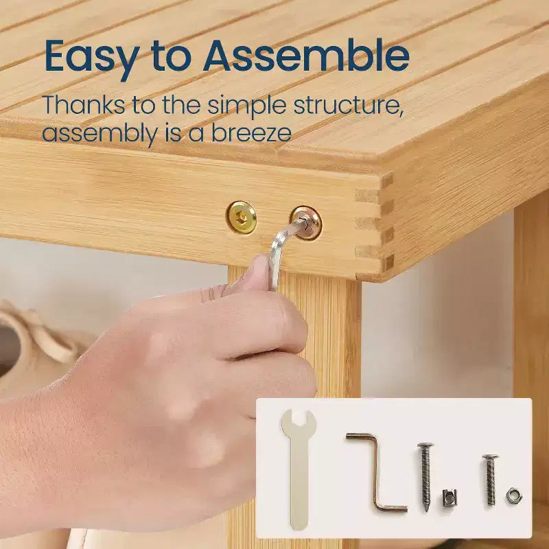 Banc à chaussures, Organisateur de rangement à chaussures à 3 niveaux en bambou, Banc d'entrée, Supporte jusqu'à 130 kg, 28,7 x 70,1 x 45,2 cm, pour entrée, salle de bain, chambre