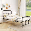 Costway Full/Queen/King Size Bed Frame with Headboard Under Bed Storage No Box Spring Needed Black