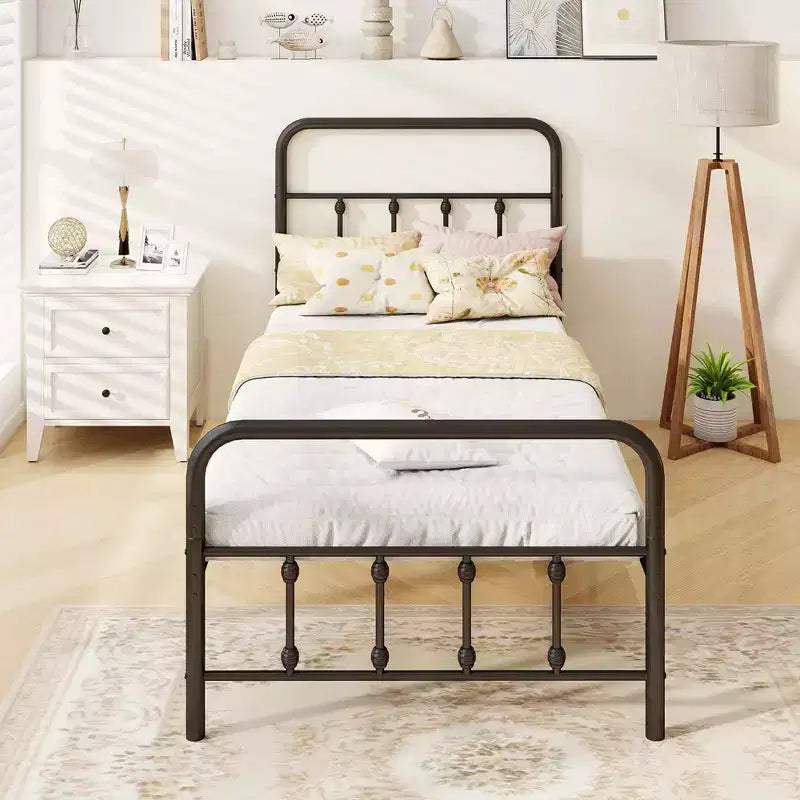 Cadre de lit grand lit/très grand lit/lit double avec tête de lit Rangement sous le lit Aucun sommier tapissier requis Noir