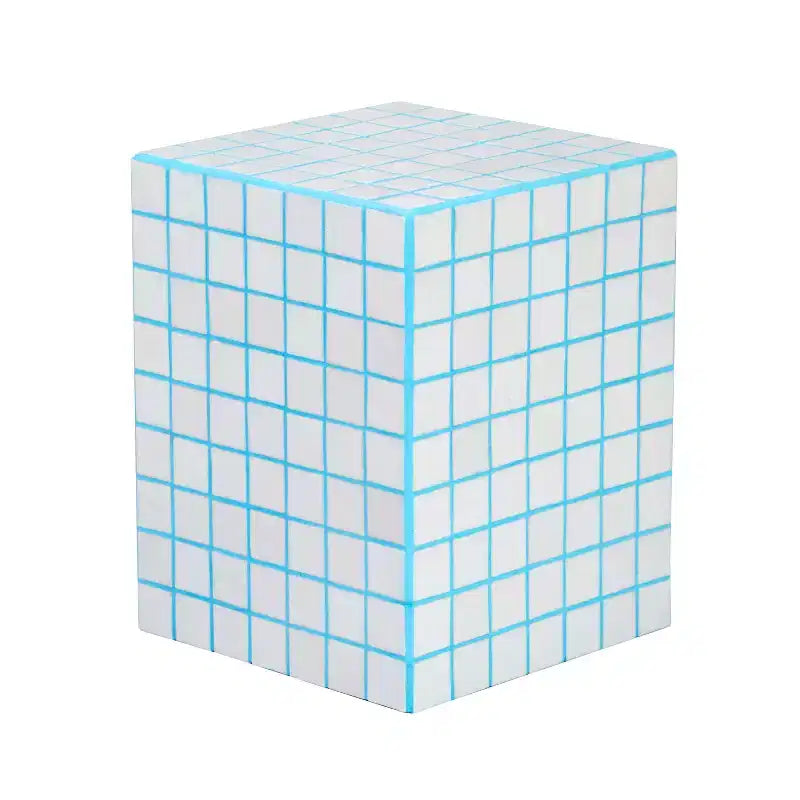 Table d'appoint rectangulaire en céramique carrelée bohème moderne