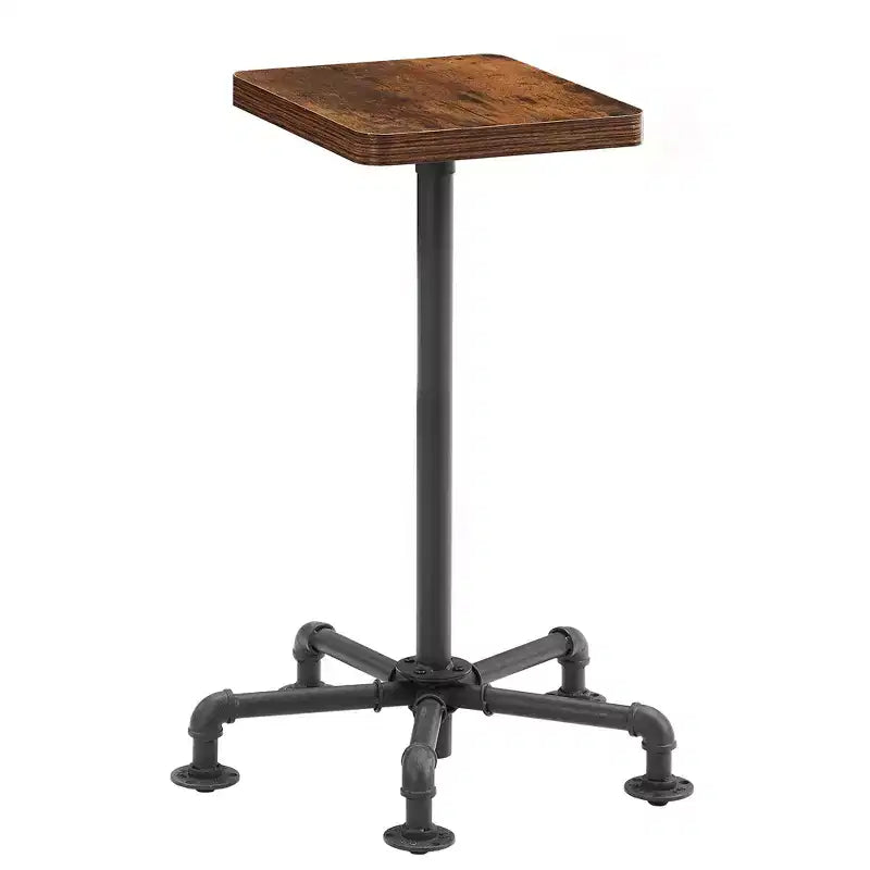 Lot de 2 tabourets de bar hauteur comptoir, chaises de salle à manger avec dossier pour la maison ou la cuisine, assemblage facile, marron