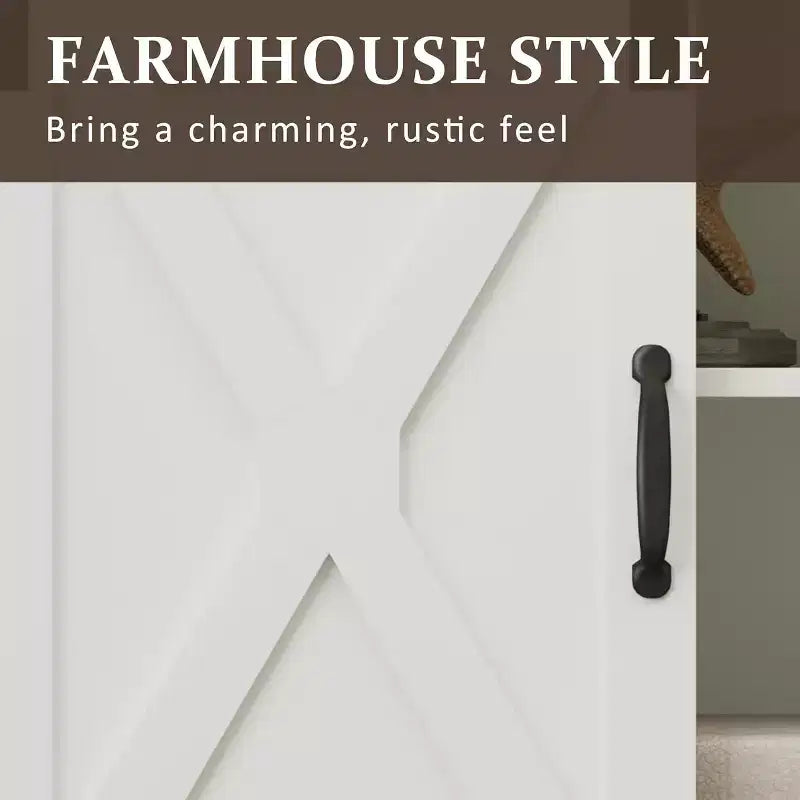 Meuble TV de ferme pour foyer de 23 pouces, meuble de divertissement de 34 pouces de haut pour TV de 65 pouces et plus, console TV avec porte coulissante (sans foyer)
