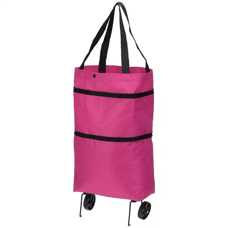 Unique Bargains Waterproof Foldable Portable Shopping Bag with Wheels 13-18 Inch