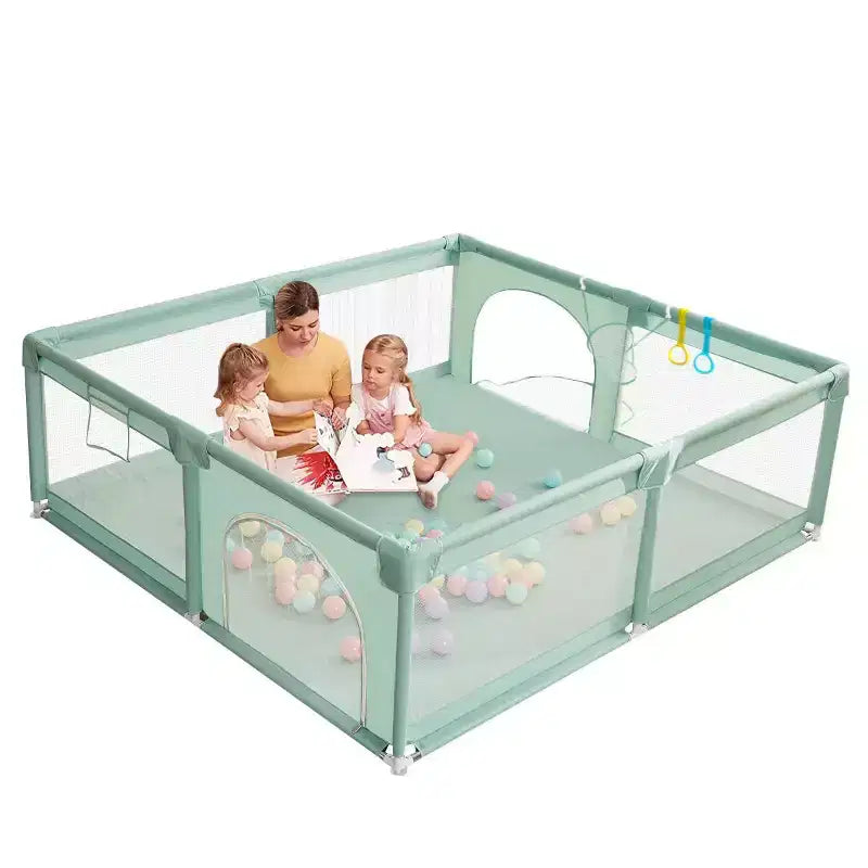 Parc bébé 79x79 à 4 panneaux, spacieux et sécurisé, portable