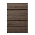 HomeStock 5.43 in.H Particle Board Vertical Dressers with 5 - Drawers in Brown Finish
