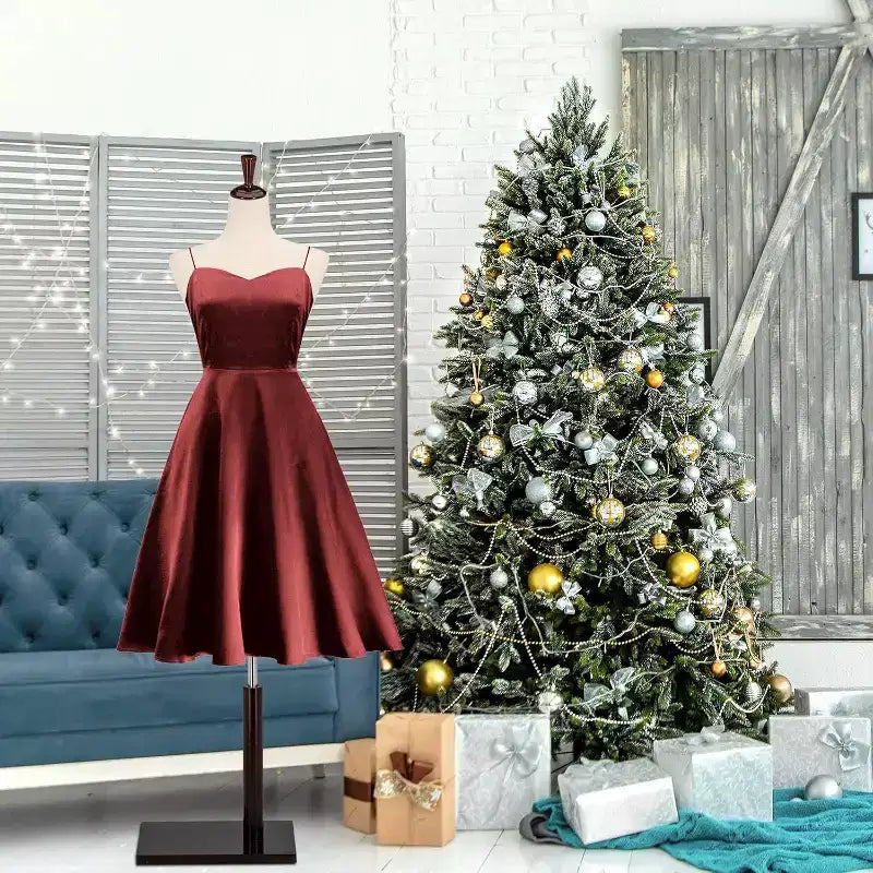 Mannequin buste femme avec trépied en bois réglable pour présentation de robes et création de vêtements, mannequin épinglable