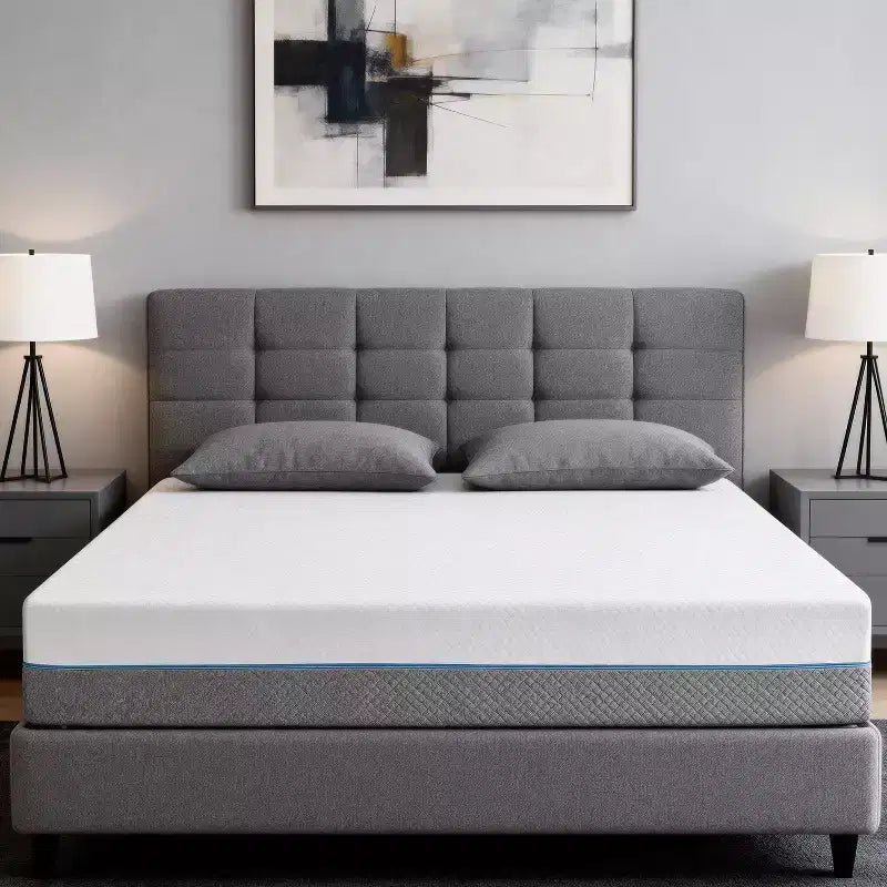 Matelas à mémoire de forme double face avec housse amovible, offrant deux options d'expérience de sommeil