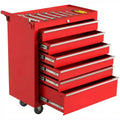 6-Drawer Tool Chest, Rolling Tool Box with Wheels and Lock System, Portable Storage Rolling Tool Chest for Warehouse, Workshop & Repair Shop