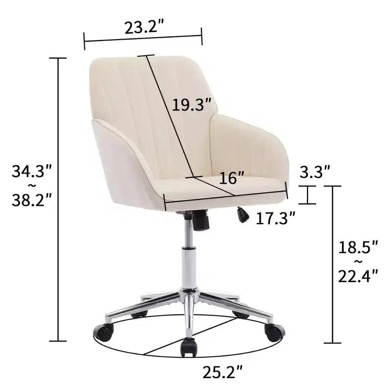 Chaise de bureau réglable, chambre à coucher, chaise pivotante ergonomique, dossier et assise, confortable pour les longues heures assises