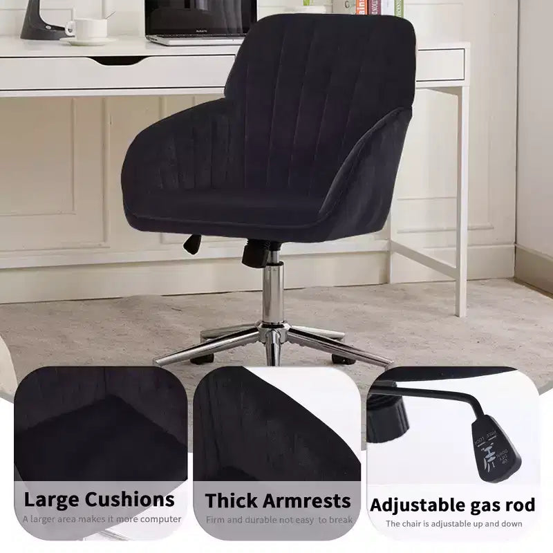 Chaise de bureau réglable, chambre à coucher, chaise pivotante ergonomique, dossier et assise, confortable pour les longues heures assises