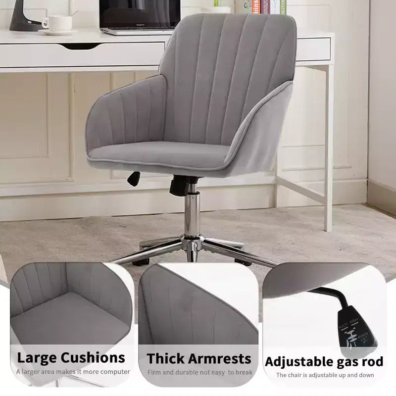 Chaise de bureau réglable, chambre à coucher, chaise pivotante ergonomique, dossier et assise, confortable pour les longues heures assises