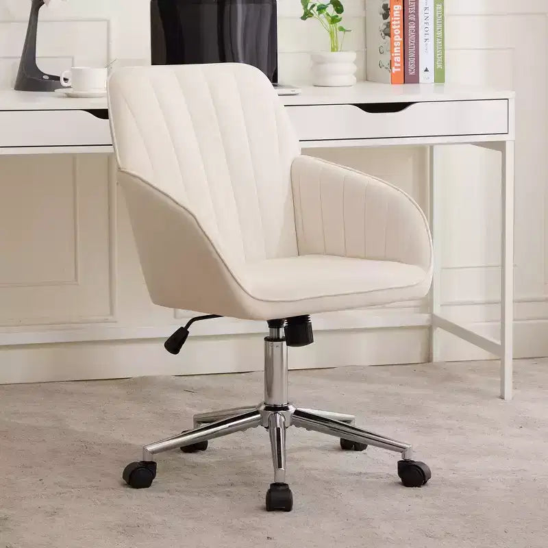 Chaise de bureau réglable, chambre à coucher, chaise pivotante ergonomique, dossier et assise, confortable pour les longues heures assises