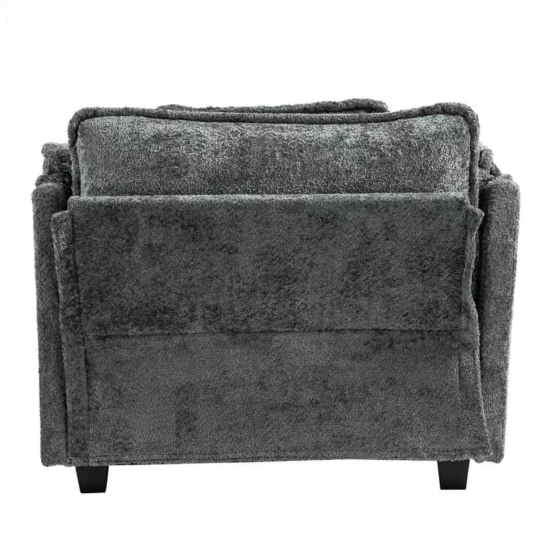 Canapé surdimensionné  en tissu bouclette avec ottoman