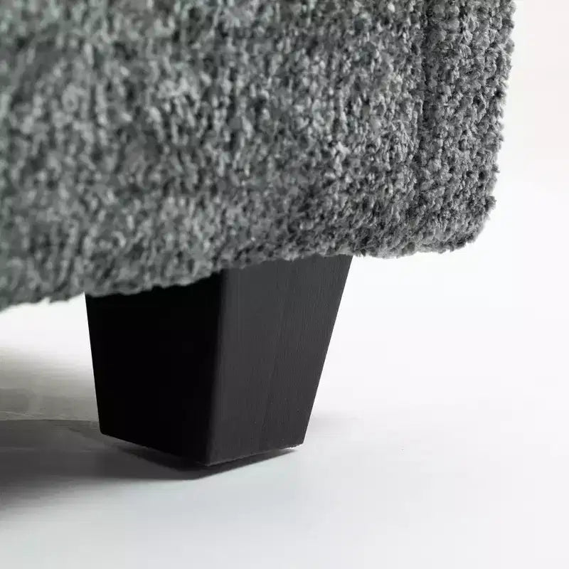Canapé surdimensionné  en tissu bouclette avec ottoman