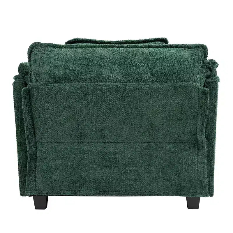 Canapé surdimensionné  en tissu bouclette avec ottoman