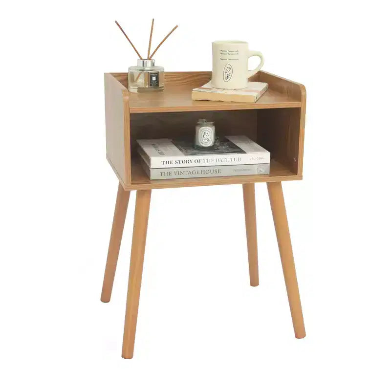 Narwey Nightstand, Mid Century Modern Side Table Bedroom