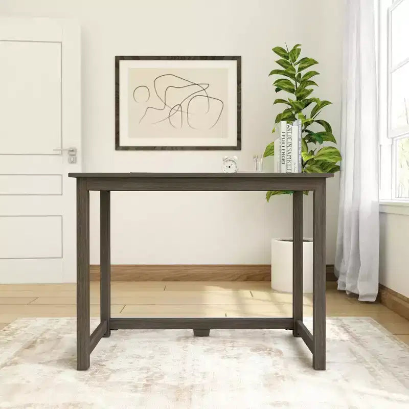 Bureau d'écriture en bois massif, bureau simple pour chambre à coucher, bureau d'étude pour bureau à domicile, 39.5