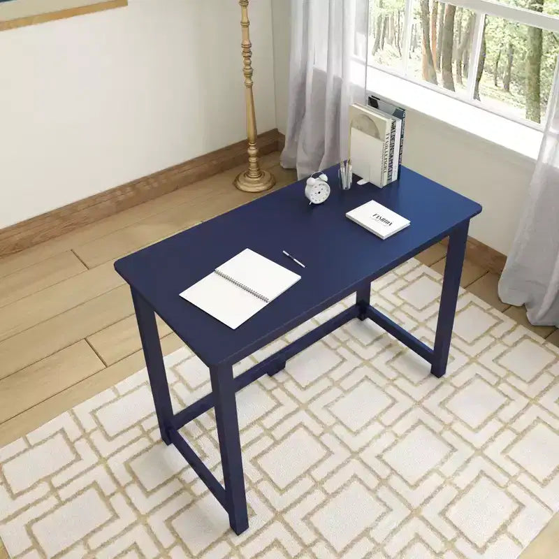 Bureau d'écriture en bois massif, bureau simple pour chambre à coucher, bureau d'étude pour bureau à domicile, 39.5