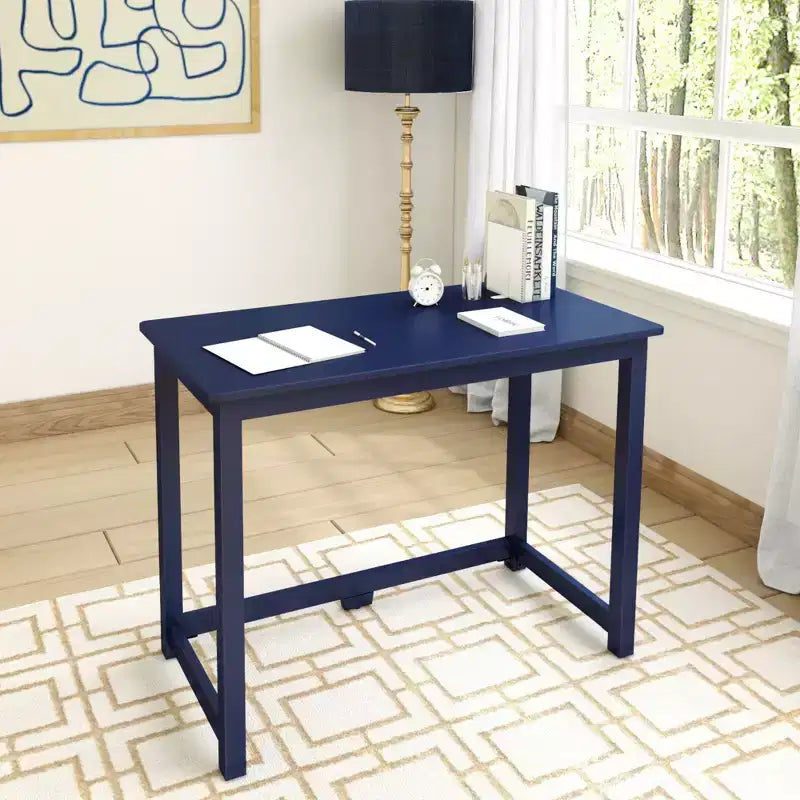 Bureau d'écriture en bois massif, bureau simple pour chambre à coucher, bureau d'étude pour bureau à domicile, 39.5