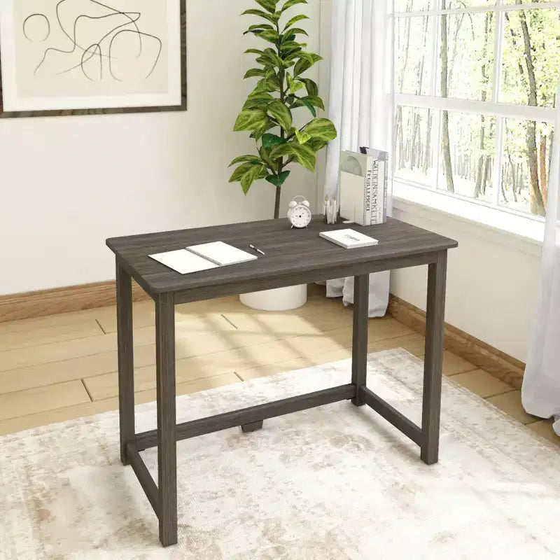 Bureau d'écriture en bois massif, bureau simple pour chambre à coucher, bureau d'étude pour bureau à domicile, 39.5