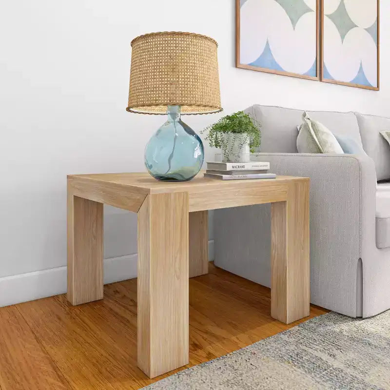 Table d'angle carrée moderne en bois massif, table d'appoint 32 pour salon, table de chevet